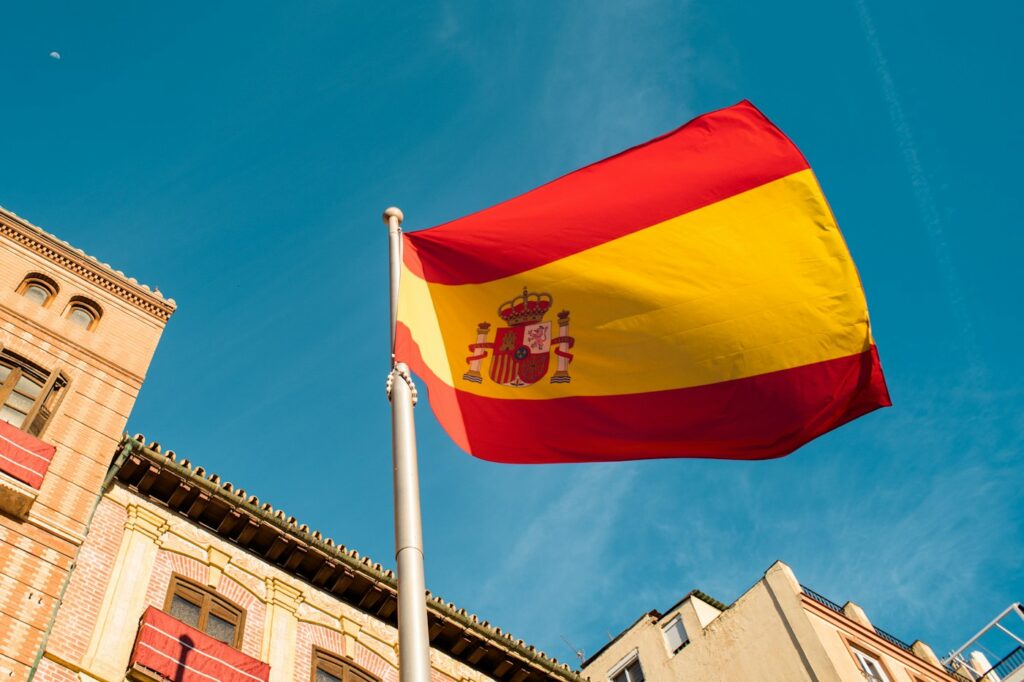 Bandera española, imagen de nacionalidad española y examen CCSE 2026